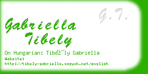 gabriella tibely business card